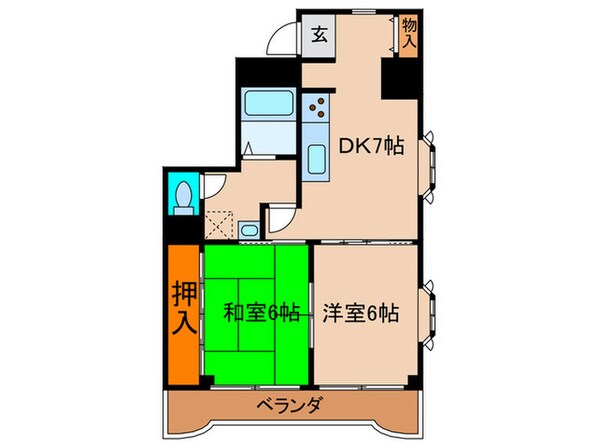 エバーグリーンの物件間取画像